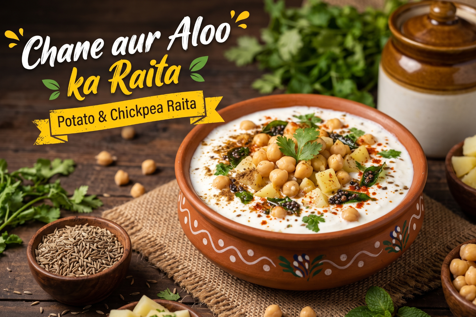 Chane aur Aloo ka Raita